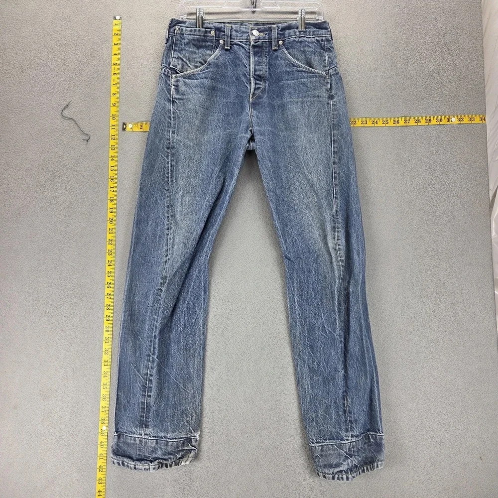 Vintage Levis Engineered Jeans Mens 31x32 Blue Twisted Button Fly Medium Wash